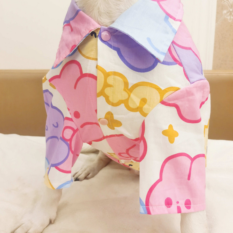 Χαριτωμένα εμπριμέ πουκάμισα για σκύλους Big Small Dogs Πουκάμισα για γάτες Bull Terrier Labrador Bully Staffordshire Καλοκαιρινά ρούχα για μεγάλους σκύλους