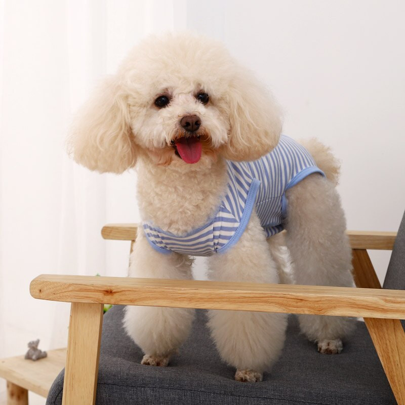 Oblečenie pre psov HOOPET, letné pruhované chrániče brucha, oblečenie pre malých psov, kostýmy, vesta pre plyšových corgi a mačky