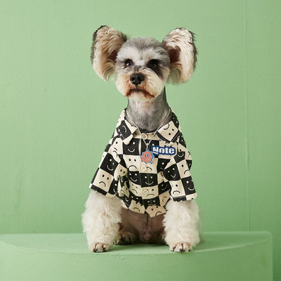 Proljetni smajlić Slatka odjeća za pse Pamuk Francuski buldog Chihuahua Mali i srednji psi Kvadratne karirane majice za pse Odjeća za štence