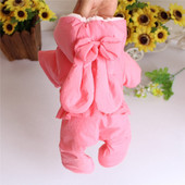 Jesenné a zimné oblečenie pre psov, luxusný dizajn, hrubé štvornohé kreslené oblečenie pre domáce zvieratá s králičími ušami, dekoračný overal pre domáce zvieratá