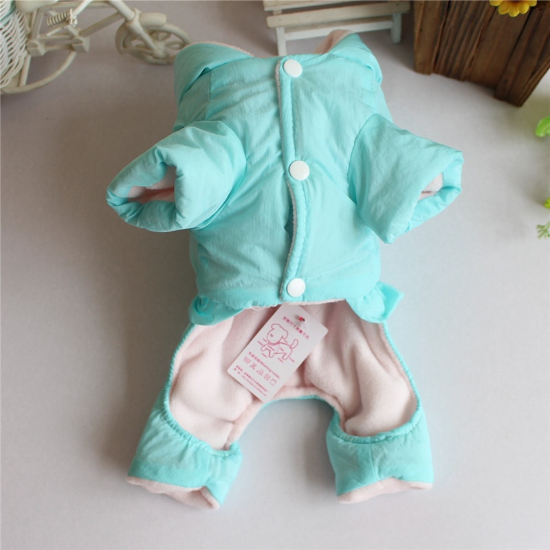 Jesenné a zimné oblečenie pre psov, luxusný dizajn, hrubé štvornohé kreslené oblečenie pre domáce zvieratá s králičími ušami, dekoračný overal pre domáce zvieratá