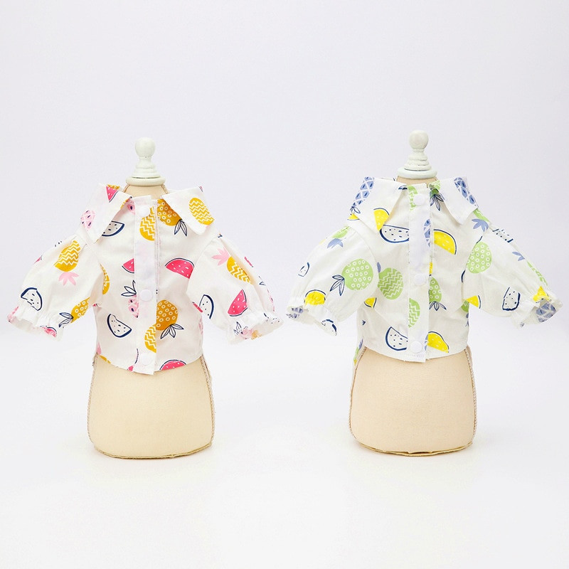 Primavara Vara Noua Pet Dog Cat Camasi subtiri Moda Luxury Catel Catel Cute Ananas Camasi