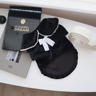 Koerariided Sügis- ja Talvine soojad Prantsuse buldogi šnautseri koerte särk Lady Retro Pearl Velvet koeratopp väikestele ja keskmistele koertele