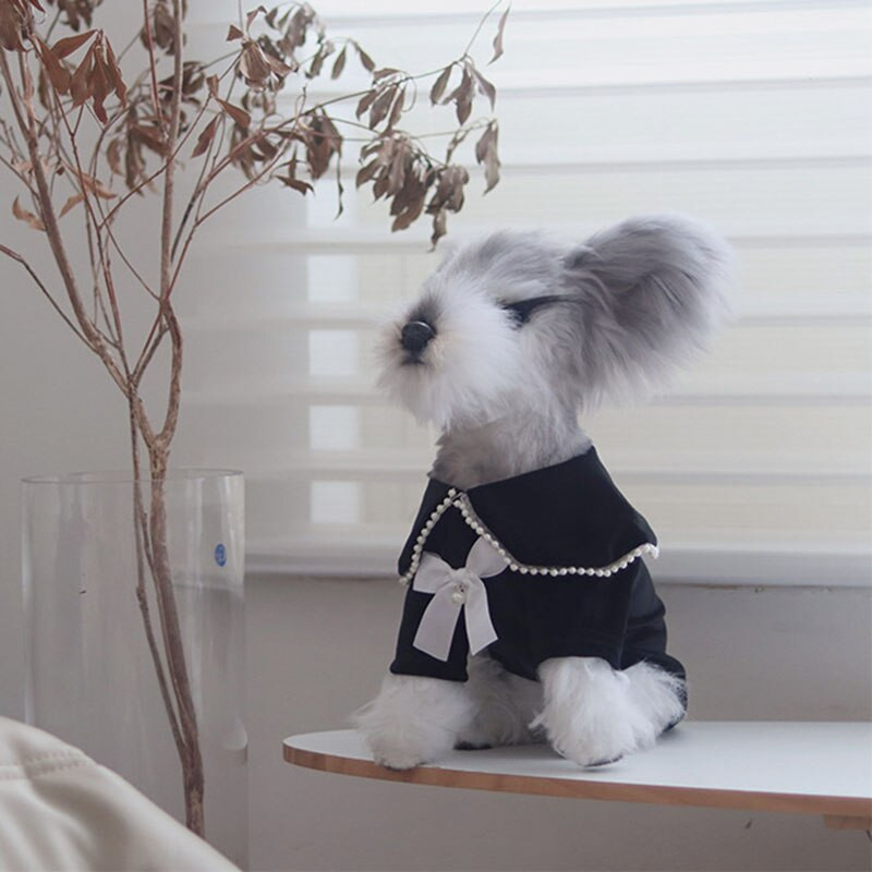 Koerariided Sügis- ja Talvine soojad Prantsuse buldogi šnautseri koerte särk Lady Retro Pearl Velvet koeratopp väikestele ja keskmistele koertele