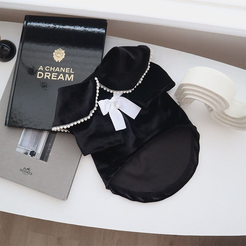 Koerariided Sügis- ja Talvine soojad Prantsuse buldogi šnautseri koerte särk Lady Retro Pearl Velvet koeratopp väikestele ja keskmistele koertele