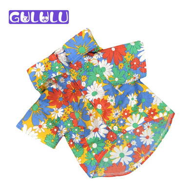 GULULU Koerariided Värvilised lillelised koerasärk väikestele ja keskmistele koertele Suvised õhukesed lemmikloomakoerte särgid Prantsuse buldog Chihuahua 2022