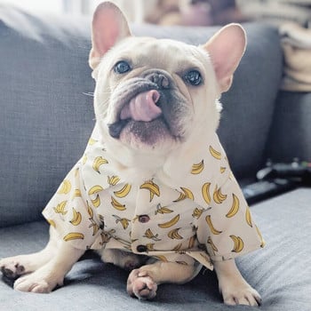 Ins Hawaiian European American Spring Summer French Bulldog Corgi Puppy Cat Beach T-Shirt Σκύλος που φοράει μπλούζα Ρούχα για κατοικίδια