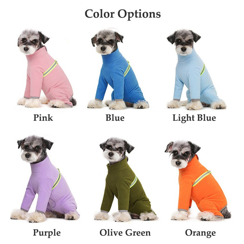 Fliisist koerariided helkurdavad reguleeritavad soojad talveriided väikestele koertele.