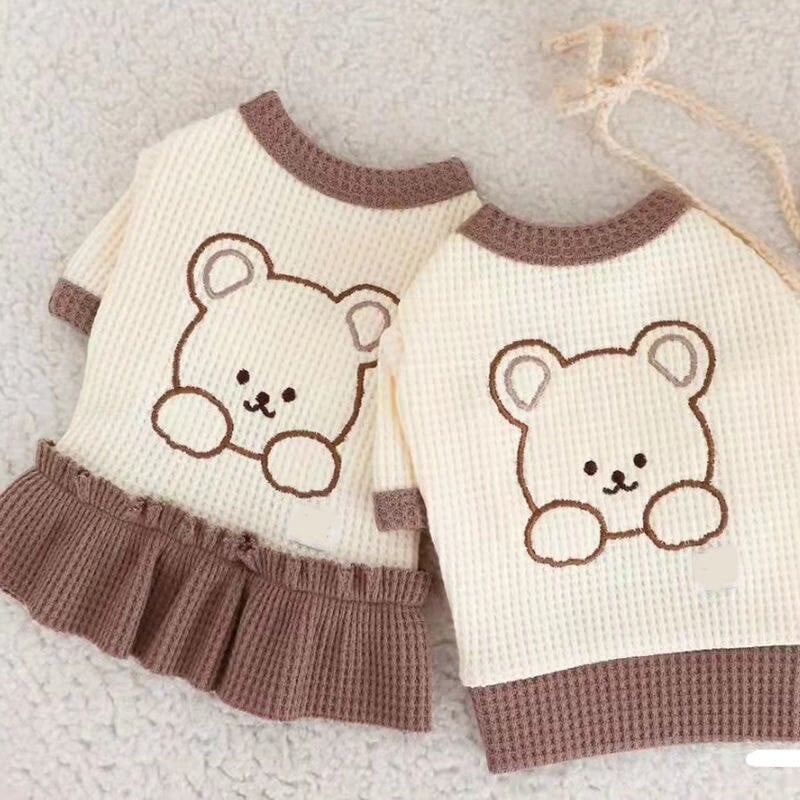 Letné oblečenie pre šteniatka 2022, tričko s potlačou, šaty pre psov a mačky, sukňa, yorkšírsky teriér, medvedík, vesta, Pomeranian, malé až stredné domáce zvieratá