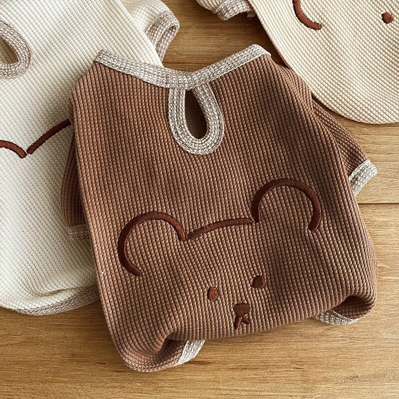 Letné oblečenie pre šteniatka 2022, tričko s potlačou, šaty pre psov a mačky, sukňa, yorkšírsky teriér, medvedík, vesta, Pomeranian, malé až stredné domáce zvieratá