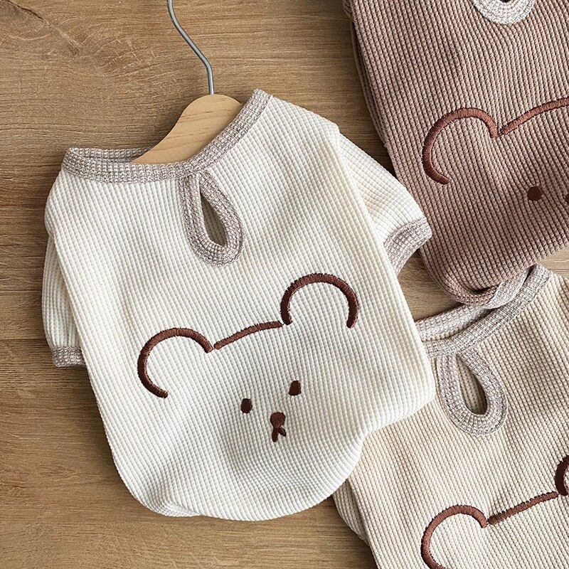 Letné oblečenie pre šteniatka 2022, tričko s potlačou, šaty pre psov a mačky, sukňa, yorkšírsky teriér, medvedík, vesta, Pomeranian, malé až stredné domáce zvieratá