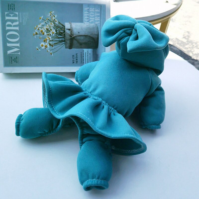 Oblečenie pre domáce zvieratá, jeseň/zima, stredne veľké a malé psy, overal, módna princeznovská, šaty, šteňa, teplá mikina s kapucňou, roztomilá mašľa, sladký kabát, čivava