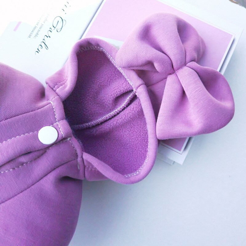 Oblečenie pre domáce zvieratá, jeseň/zima, stredne veľké a malé psy, overal, módna princeznovská, šaty, šteňa, teplá mikina s kapucňou, roztomilá mašľa, sladký kabát, čivava