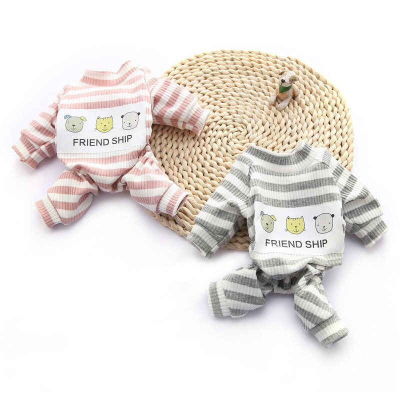 Salopetă din bumbac moale pentru câini pisici pijamale pentru câini de talie mică Pudel Yorkshire Bulldog francez Katten Salopete mascotas Haine Îmbrăcăminte