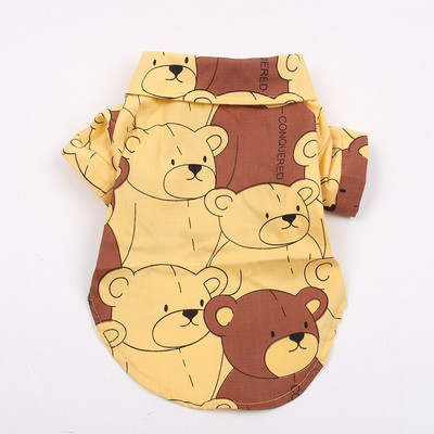 Nou Câine Pisică Îmbrăcăminte de primăvară/vară Îmbrăcăminte Design urs Cămașă pentru cățeluș Bluză