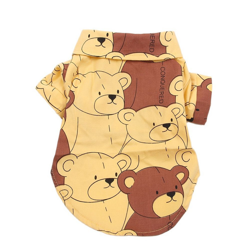 Nou Câine Pisică Îmbrăcăminte de primăvară/vară Îmbrăcăminte Design urs Cămașă pentru cățeluș Bluză