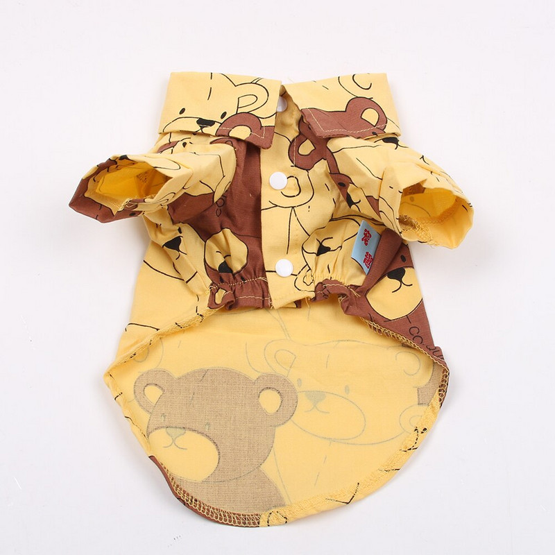 Nou Câine Pisică Îmbrăcăminte de primăvară/vară Îmbrăcăminte Design urs Cămașă pentru cățeluș Bluză