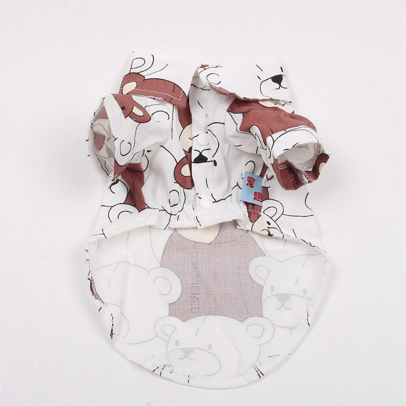 Nou Câine Pisică Îmbrăcăminte de primăvară/vară Îmbrăcăminte Design urs Cămașă pentru cățeluș Bluză