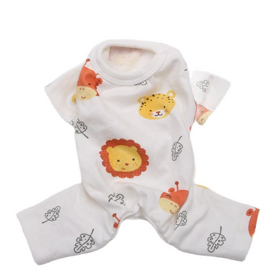 Câini și pisici Salopete Pijamale Design imprimeu desene animate Trening moale Animale de companie Pantaloni cățeluși Tricou 5 mărimi 4 culori