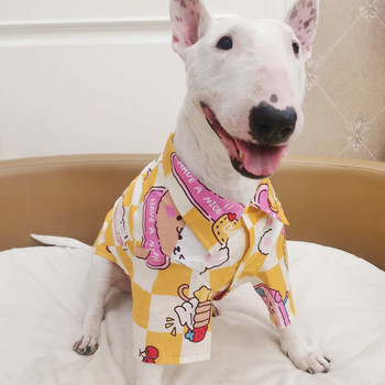 Δίχρωμο καρό πουκάμισο σκύλου μεσαίο και μεγάλο πουκάμισο σκύλου μπουλ τεριέ λαμπραντόρ νταής Stafford whippet ρούχα σκύλου