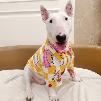 Δίχρωμο καρό πουκάμισο σκύλου μεσαίο και μεγάλο πουκάμισο σκύλου μπουλ τεριέ λαμπραντόρ νταής Stafford whippet ρούχα σκύλου