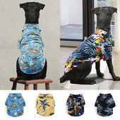 Naminių gyvūnėlių marškiniai marginti drabužiai šunų kačių marškiniai Havajų marškinėliai Ploni laisvalaikio unikalūs, kvėpuojantys, patogūs vasariniai drabužiai augintiniams