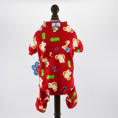 Armsad trükitud lemmikloomariided Väikeste koerte kampsunid Chihuahua pidžaama lemmikloomade kapuutsiga mantel koertele kassidele ülipehme soe kutsika koera kostüüm