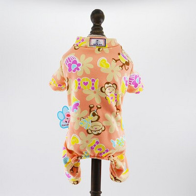 Armsad trükitud lemmikloomariided Väikeste koerte kampsunid Chihuahua pidžaama lemmikloomade kapuutsiga mantel koertele kassidele ülipehme soe kutsika koera kostüüm