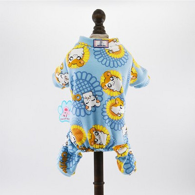 Armsad trükitud lemmikloomariided Väikeste koerte kampsunid Chihuahua pidžaama lemmikloomade kapuutsiga mantel koertele kassidele ülipehme soe kutsika koera kostüüm