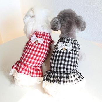 Υπέροχη φούστα για κατοικίδια Ζωντανό χρώμα Ρούχα για σκύλους Φόρεμα για σκύλους Πριγκίπισσα σκυλάκι Ρούχα για κουτάβι με παπιγιόν