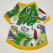 Módne tričko pre domáce zvieratá, pohodlné látkové oblečenie pre domáce zvieratá, priedušné oblečenie s potlačou rastlín