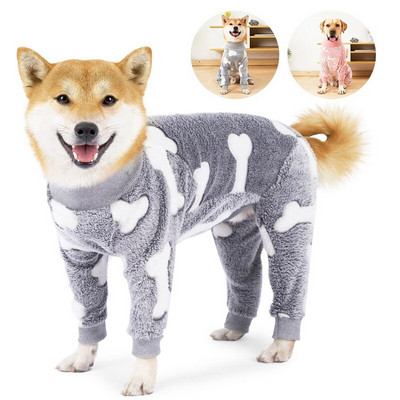Salopete pentru câini de iarnă haine din lână caldă pijamale pentru câini pentru animale de companie salopete costume pentru câini mici, mijlocii mari, buldog francez
