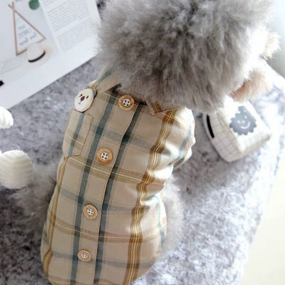 Odjeća za pse Košulje Ljetna majica za pse za kućne ljubimce Ležerna karirana Pomeranac Bichon Yorkshire Chihuahua Teddy Pug Puppy Cat Odjeća 2021 Novo