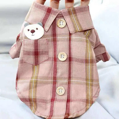 Odjeća za pse Košulje Ljetna majica za pse za kućne ljubimce Ležerna karirana Pomeranac Bichon Yorkshire Chihuahua Teddy Pug Puppy Cat Odjeća 2021 Novo