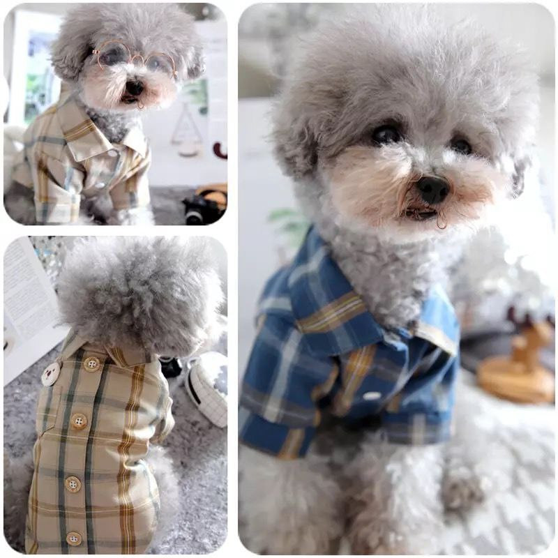 Odjeća za pse Košulje Ljetna majica za pse za kućne ljubimce Ležerna karirana Pomeranac Bichon Yorkshire Chihuahua Teddy Pug Puppy Cat Odjeća 2021 Novo
