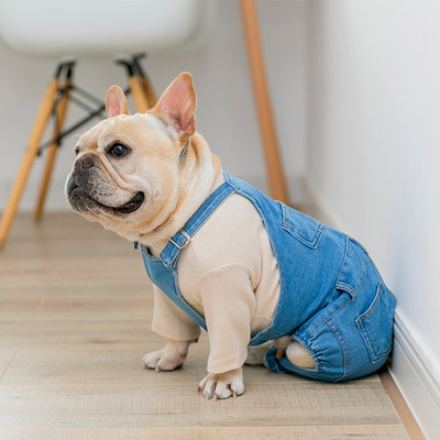 [MPK Dog Denim kombinesoonid] Koerte teksapüksid, Prantsuse buldogidele sobivad koerateksad, mopsid koerateksad