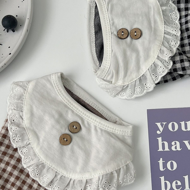 Ins New Pet Jumpsuit Yorkshire Schnauzer Ρούχα για σκύλους Πέτο Καρό Μόδα Ολόσωμη φόρμα για σκύλους Επαγγελματικά ρούχα για σκύλους Δαντέλα