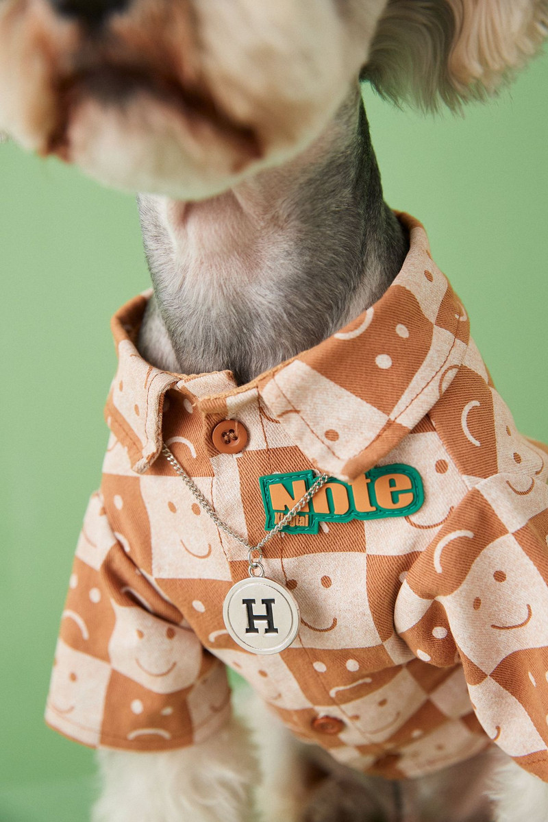 Cămașă pentru animale de companie câine pisică cu fața zâmbitoare pătrată, primăvară, toamnă, drăguț, mic, mijlociu, câine, modă, ocazional, articole pentru animale de companie