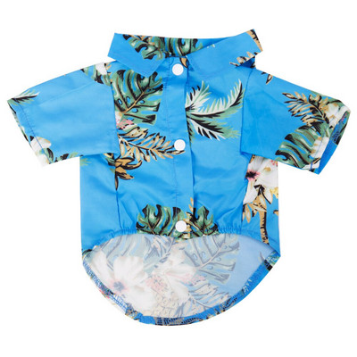 Καλοκαιρινά ρούχα για κατοικίδια Cool Beach Hawaii Casual Πουκάμισα για κουτάβια με κοντό μανίκι δέντρο καρύδας Μικρά και μεσαία ρούχα για σκύλους XS-5XL