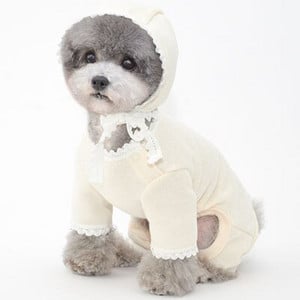 Grynos medvilnės drabužiai šunims Mėlyna rožinė smėlio spalvos nėrinių megztiniai kačių šunų paltai Kombinezonas Pižama mažiems šunims Čihuahua Bichon Kombinezonai šunims