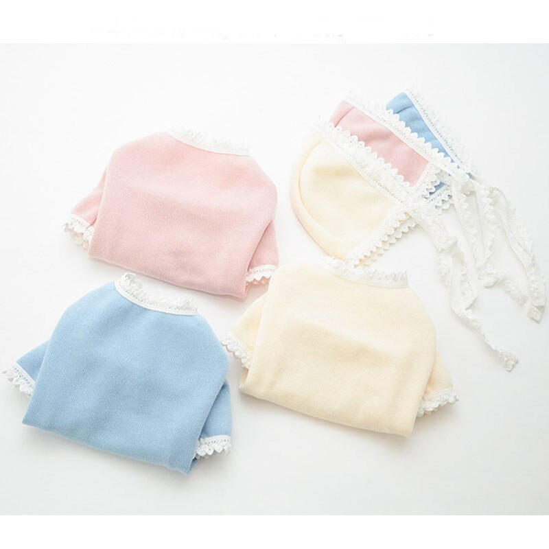 Grynos medvilnės drabužiai šunims Mėlyna rožinė smėlio spalvos nėrinių megztiniai kačių šunų paltai Kombinezonas Pižama mažiems šunims Čihuahua Bichon Kombinezonai šunims