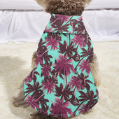 Cămașă pentru câine de companie Guler răsturnat Model de culoare Imprimare în stil Hawaii Animal de companie Tricou pentru câine de companie Cățeluș mic Câine mare Chihuahua