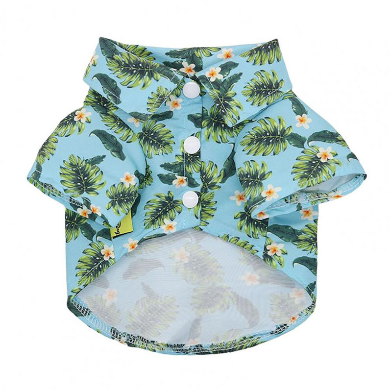 Cămașă pentru câine de companie Guler răsturnat Model de culoare Imprimare în stil Hawaii Animal de companie Tricou pentru câine de companie Cățeluș mic Câine mare Chihuahua