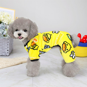 Χειμερινή ζεστή φόρμα για σκύλους για μικρά σκυλιά Fleece Puppy Cat Pijamas Pet Rompers Shih Tzu Yorkie ropa para perros medianos
