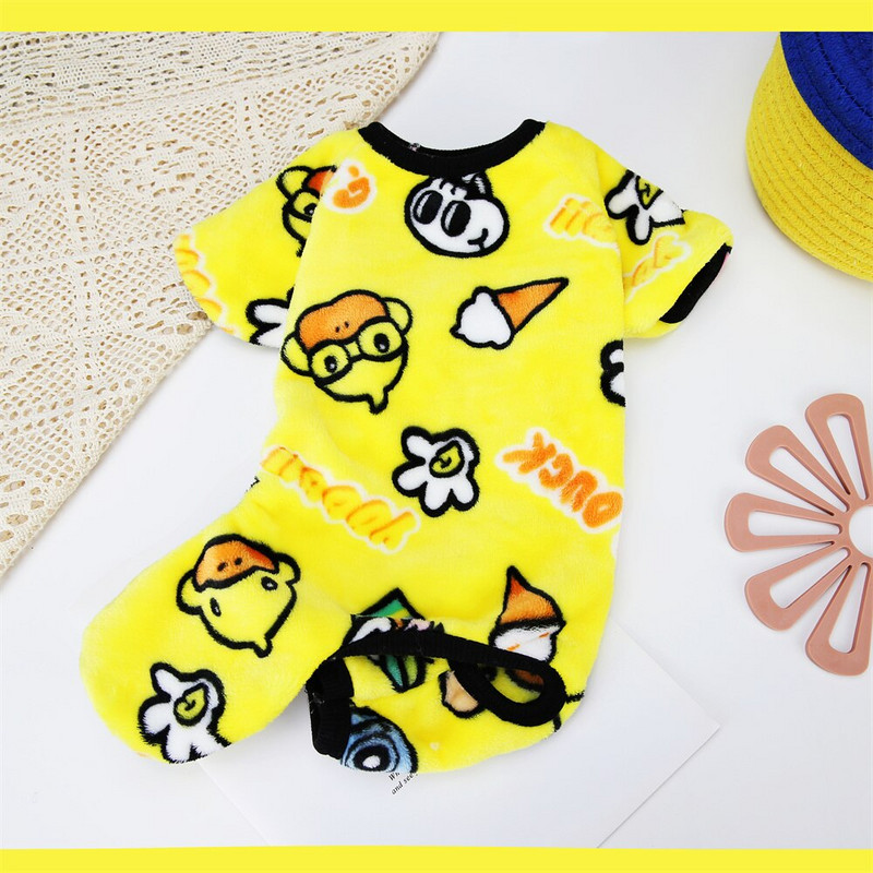 Χειμερινή ζεστή φόρμα για σκύλους για μικρά σκυλιά Fleece Puppy Cat Pijamas Pet Rompers Shih Tzu Yorkie ropa para perros medianos