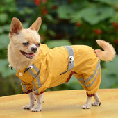 Pet Dog Raincoat Ρούχα Puppy Glisten Bar Hoody αδιάβροχα μπουφάν βροχής Καλύτερες πιτζάμες για σκύλους Jumpsuit Pug For Frence Bulldog