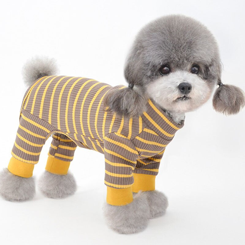 Ribad Koerariided Kassi Jumpsuit Kõrge kraega pikkade varrukatega 4 jalaga särk Pusa Pidžaama Väikestele Koertele Mops Magamisriided Kombinesoonid XL