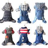 17 štýlov, módny džínsový overal pre psov, rifle pre šteniatka, kovbojské tepláky, oblečenie pre psov, yorkshirský teriér, čivava, kabát 20E