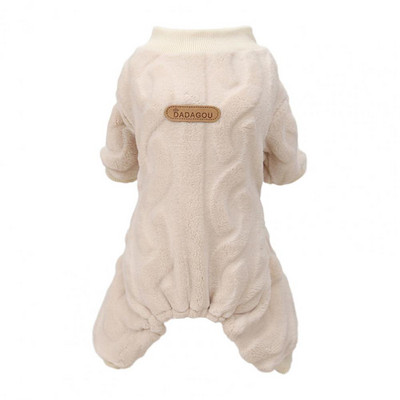 Fleece Ζεστά κατοικίδια Ρούχα Φθινοπωρινή χειμερινή φόρμα για σκύλους Πιτζάμες για μικρά σκυλιά Bichon Pomeranian Ρούχα Φόρμες για κουτάβι για γάτα Πιτζάμες