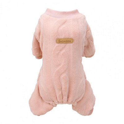 Fleece Ζεστά κατοικίδια Ρούχα Φθινοπωρινή χειμερινή φόρμα για σκύλους Πιτζάμες για μικρά σκυλιά Bichon Pomeranian Ρούχα Φόρμες για κουτάβι για γάτα Πιτζάμες